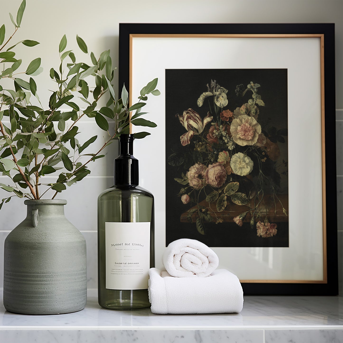 Pot de fleurs sauvages d’automne