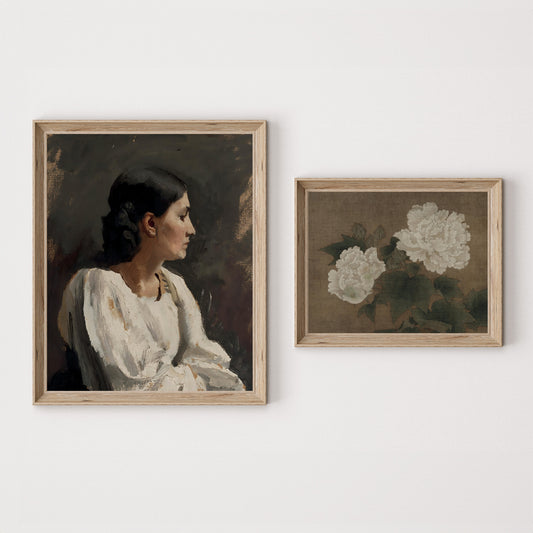 Italian Woman & Aged Flowers