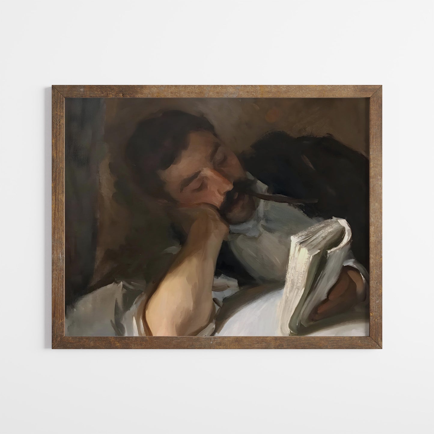 Hombre leyendo retrato II